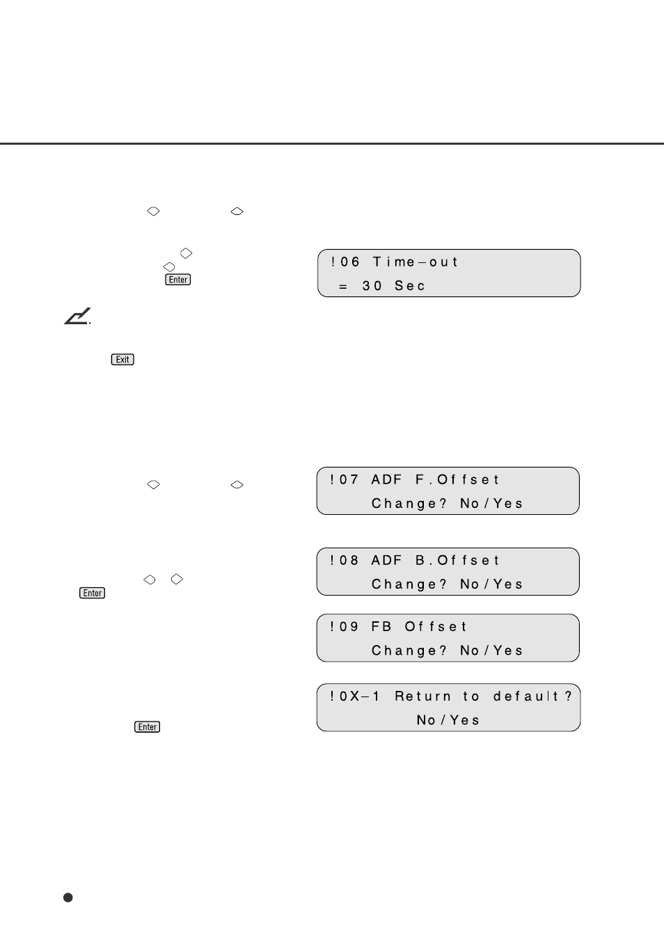 Setting the time-out limit, Adf front offset setting, Adf back offset setting | Flatbed offset setting | FUJITSU fi-4750C User Manual | Page 77 / 94