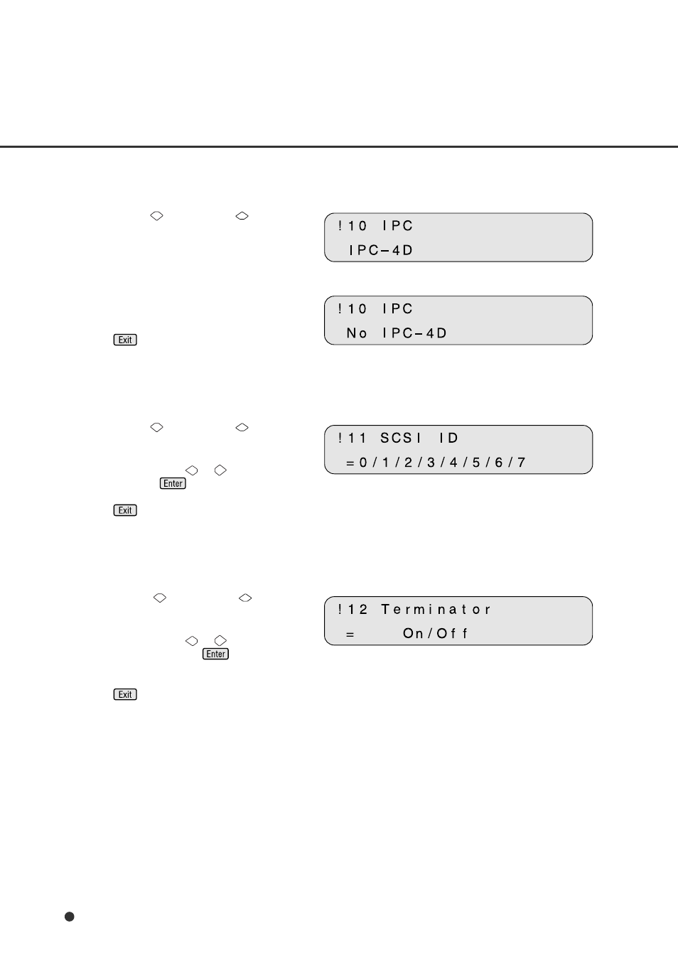 Ipc status display, Scsi id setting, Scsi terminator setting | FUJITSU fi-4750C User Manual | Page 79 / 94