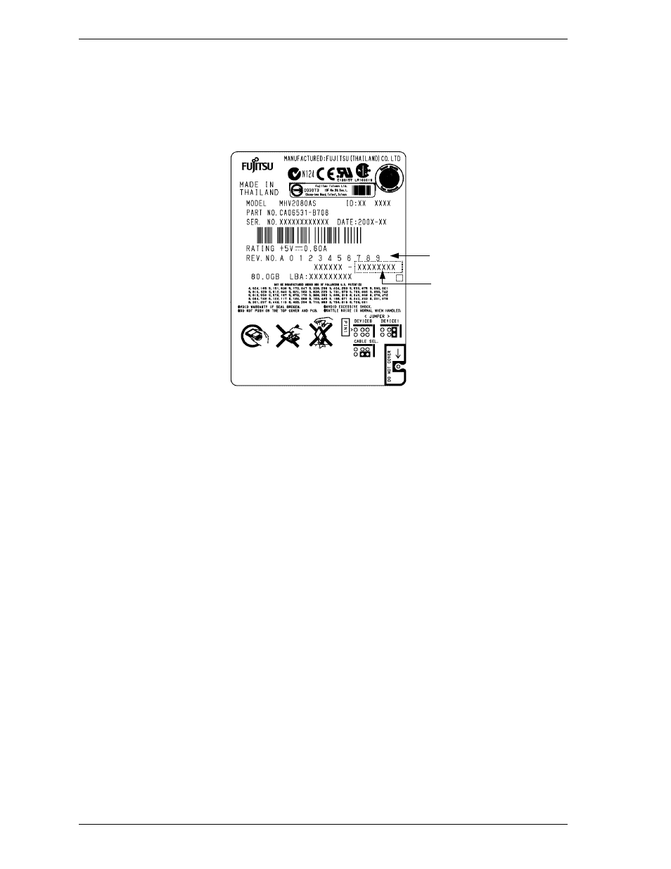 4 disk drive revision number | FUJITSU MHV2080AS User Manual | Page 20 / 40