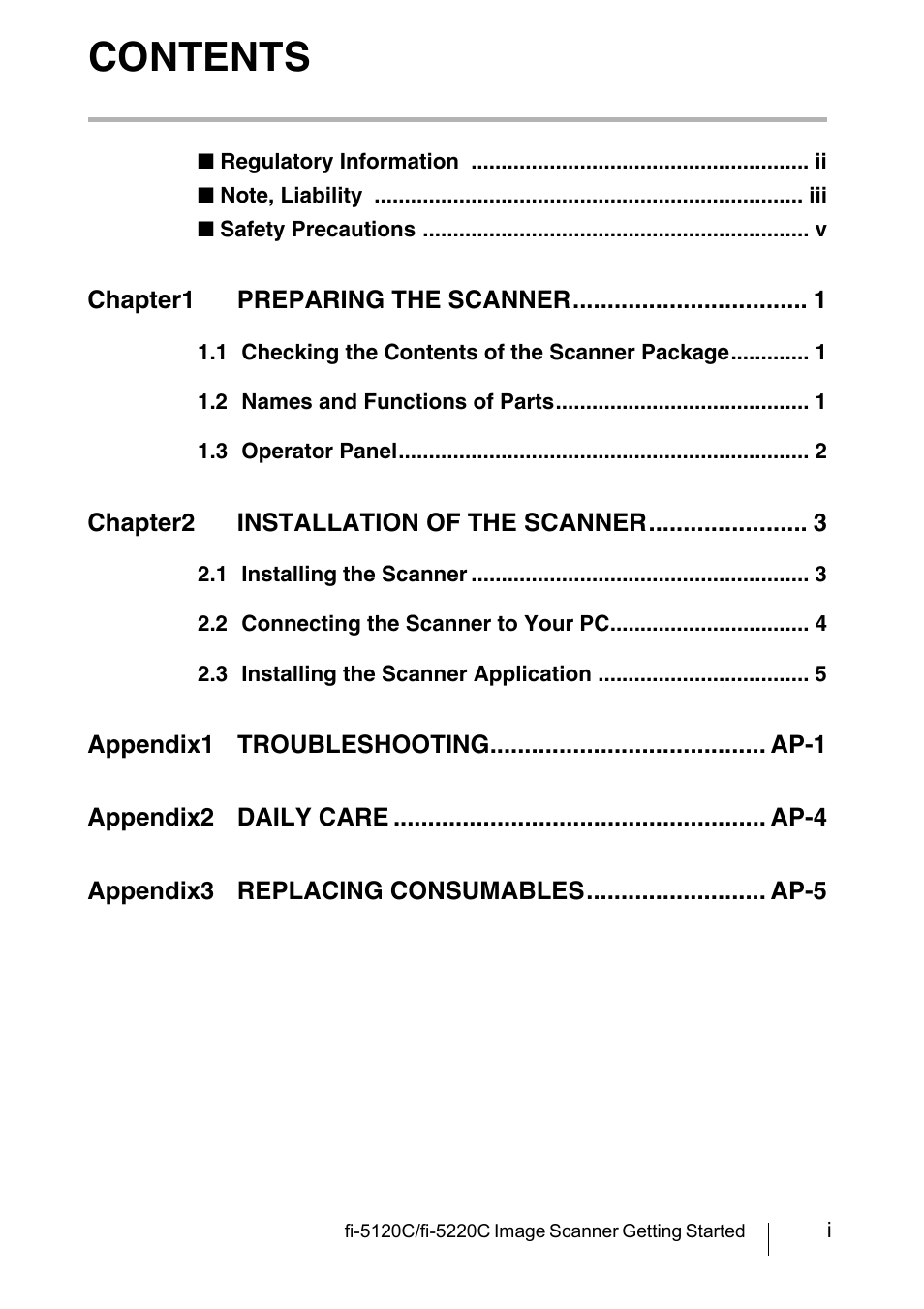 FUJITSU fi-5220C User Manual | Page 3 / 28