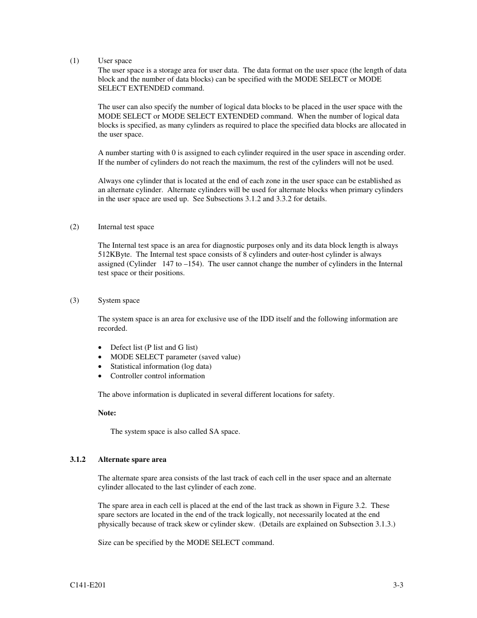 2 alternate spare area | FUJITSU MAT3147NC/NP User Manual | Page 37 / 130