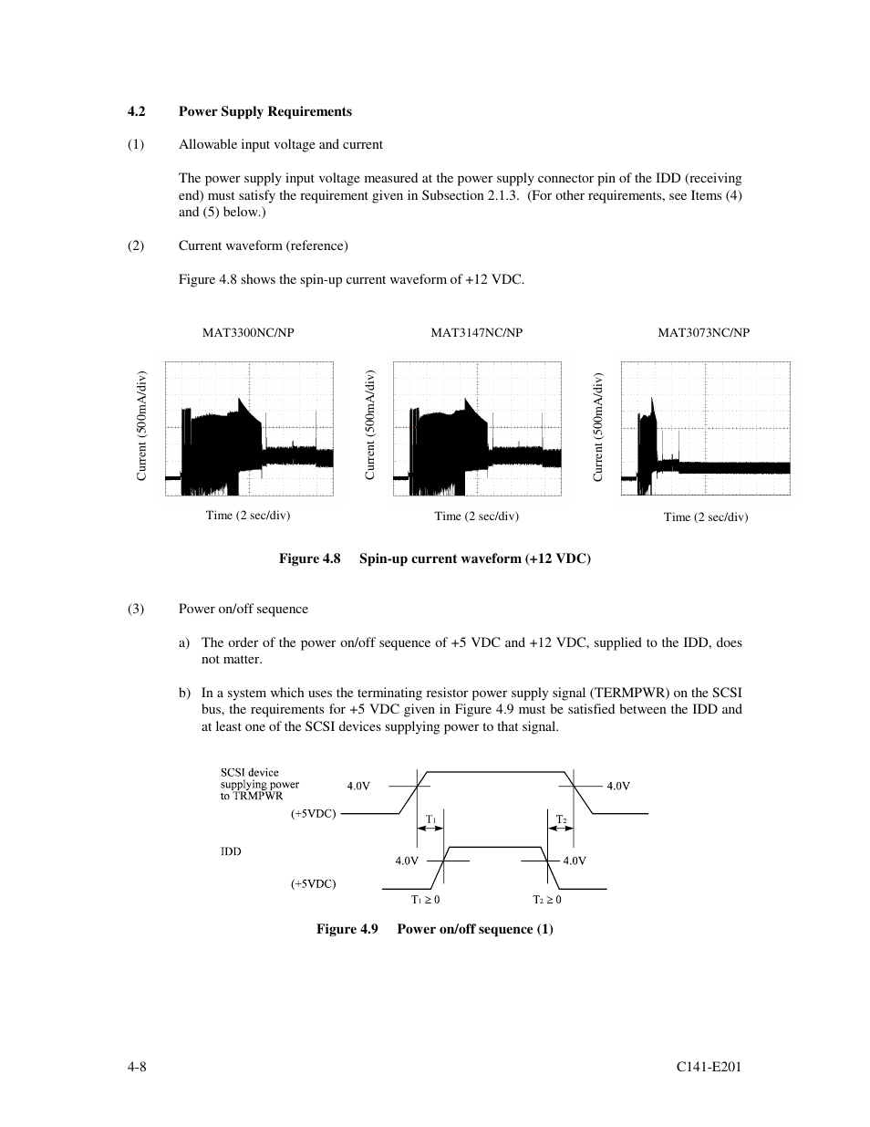 2 power supply requirements | FUJITSU MAT3147NC/NP User Manual | Page 58 / 130