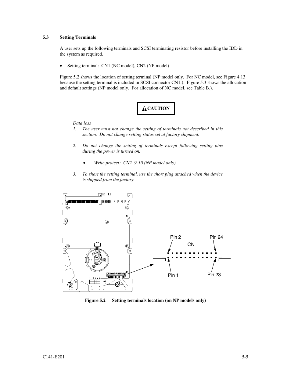 3 setting terminals | FUJITSU MAT3147NC/NP User Manual | Page 77 / 130