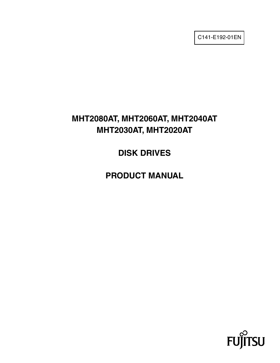FUJITSU MHT2060AT User Manual | 256 pages