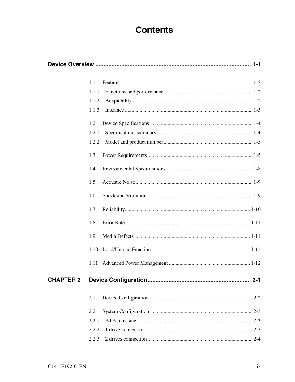 FUJITSU MHT2060AT User Manual | Page 13 / 256