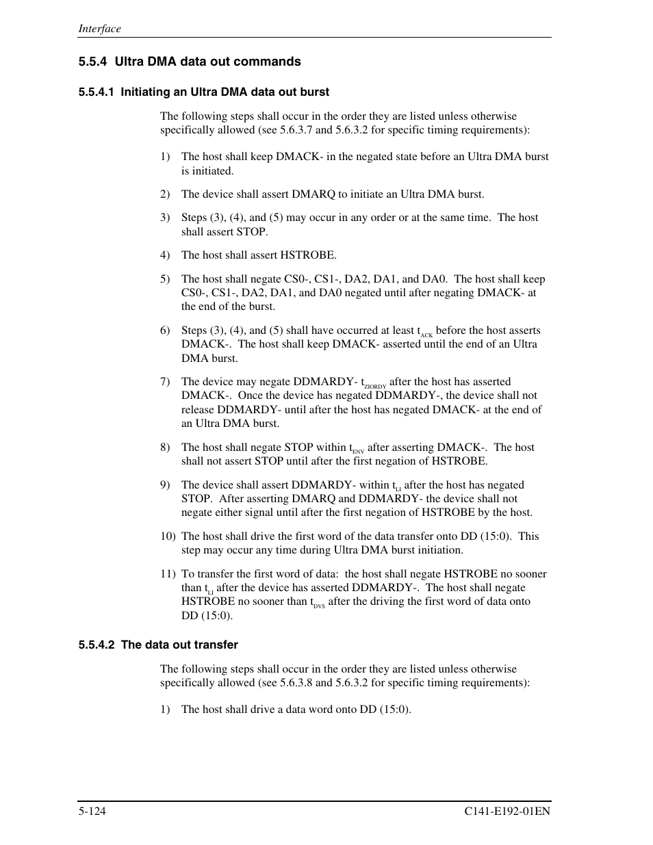 4 ultra dma data out commands | FUJITSU MHT2060AT User Manual | Page 198 / 256