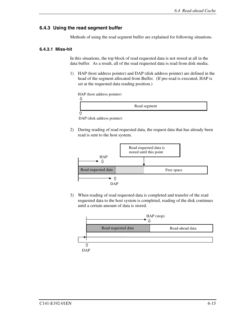 3 using the read segment buffer | FUJITSU MHT2060AT User Manual | Page 235 / 256