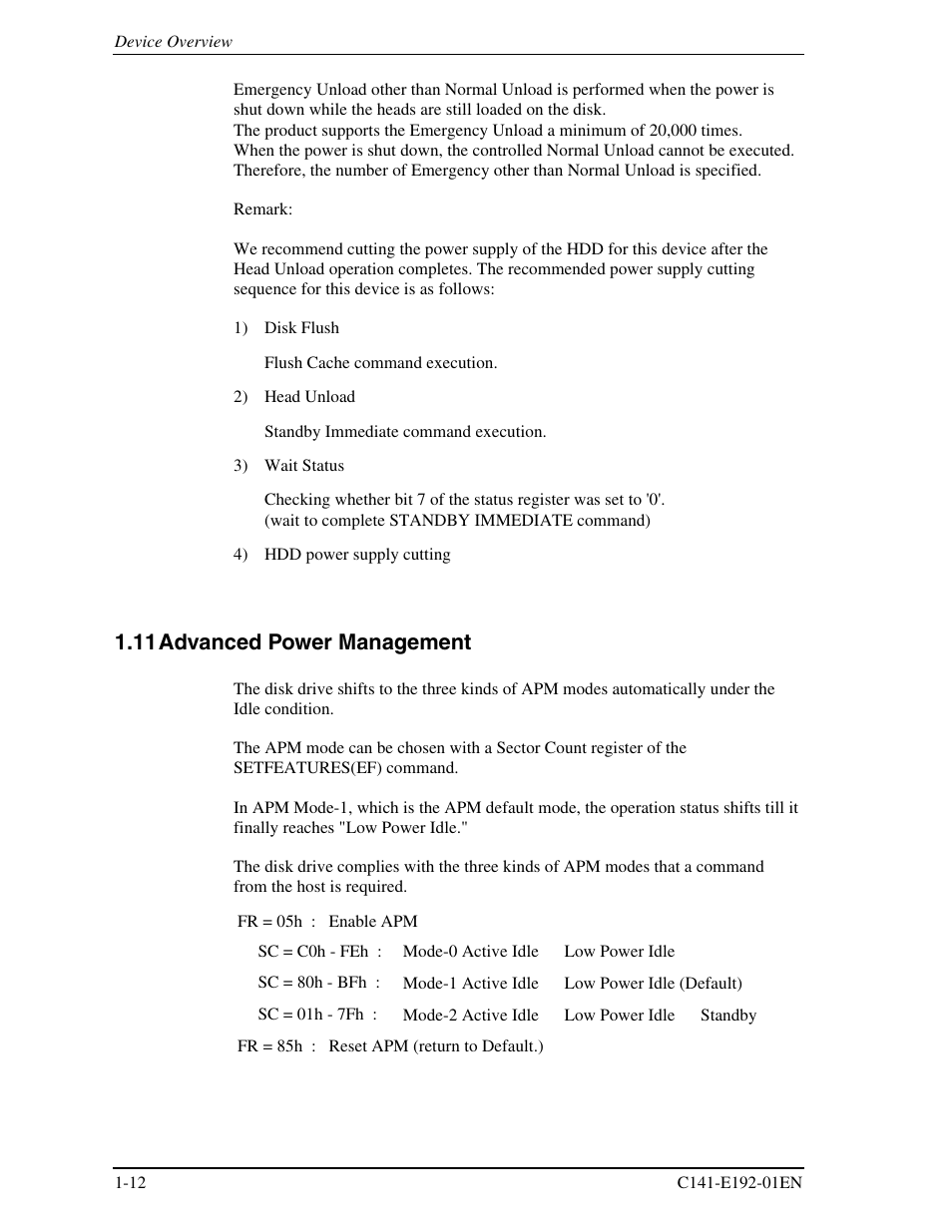 11advanced power management | FUJITSU MHT2060AT User Manual | Page 32 / 256