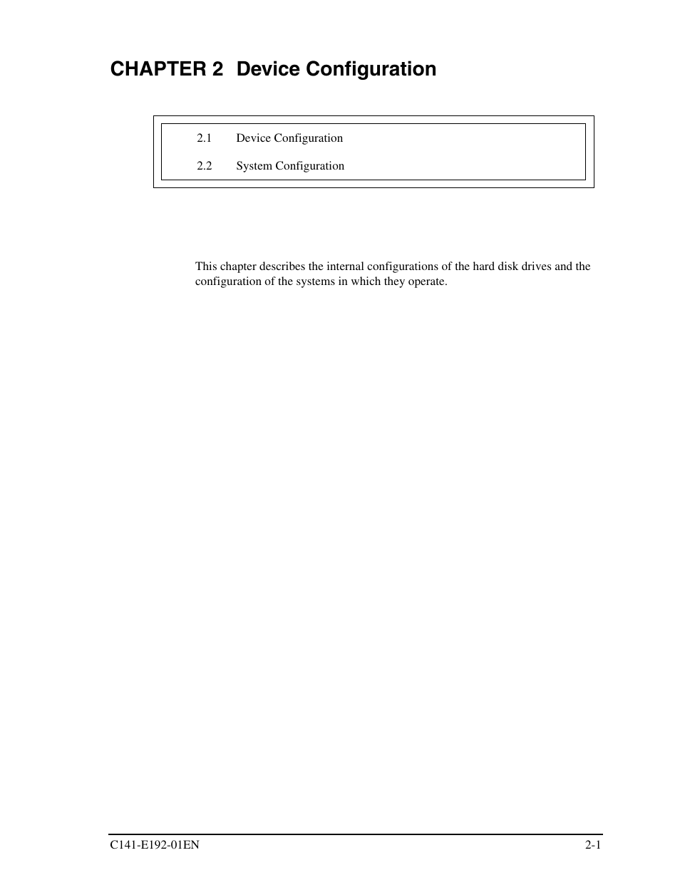 Chapter 2 device configuration | FUJITSU MHT2060AT User Manual | Page 35 / 256