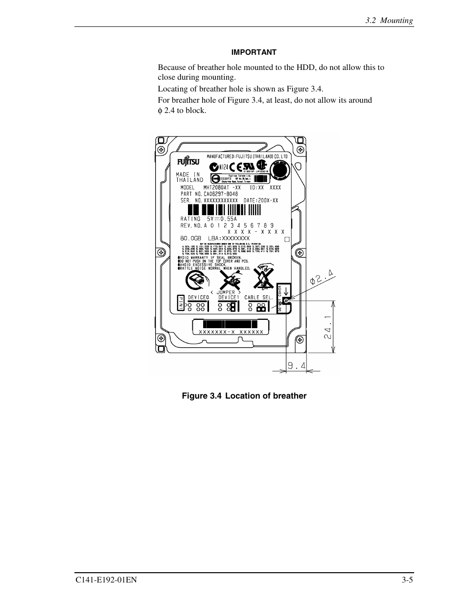 FUJITSU MHT2060AT User Manual | Page 43 / 256