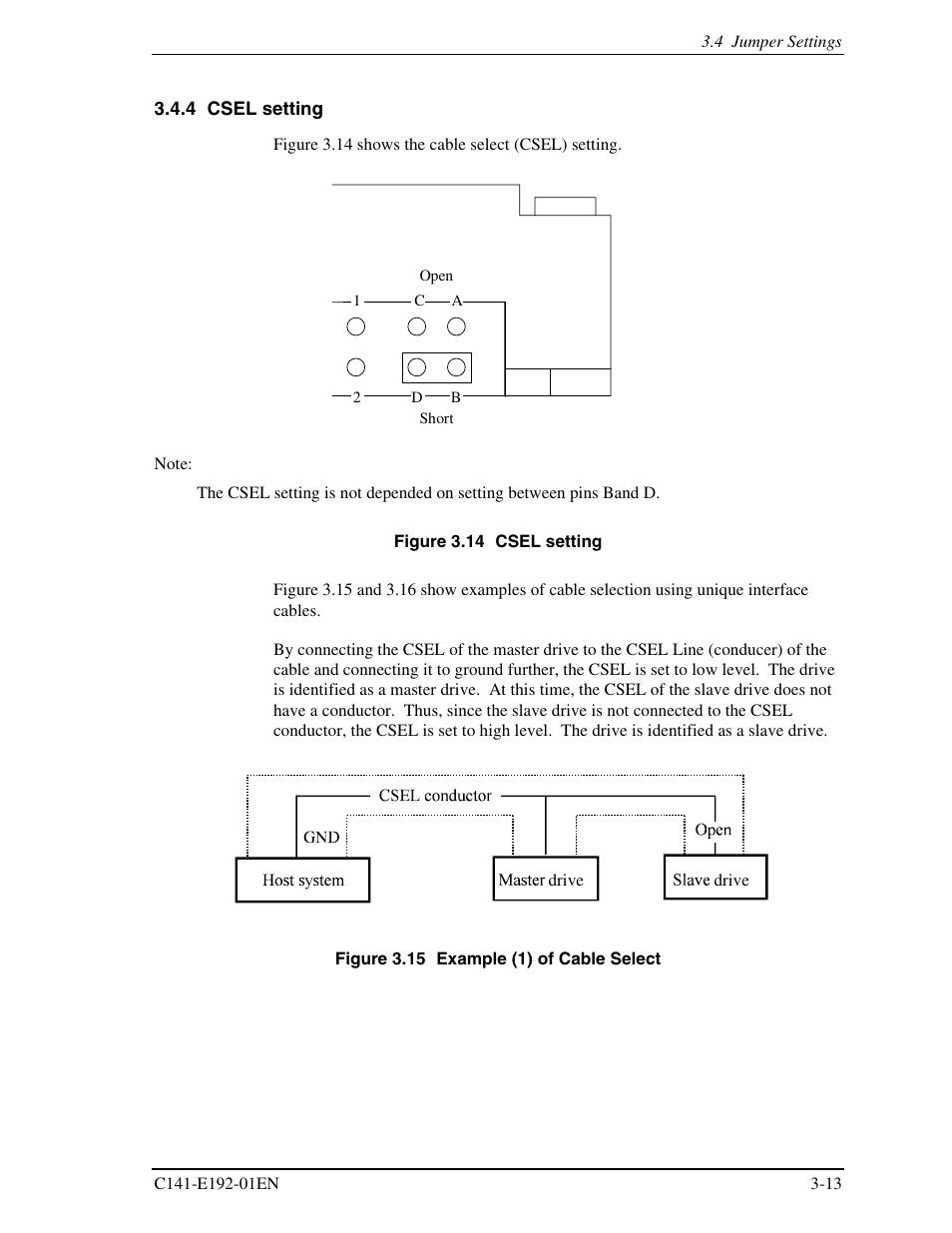 4 csel setting | FUJITSU MHT2060AT User Manual | Page 51 / 256