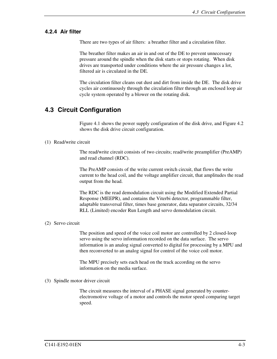 4 air filter, 3 circuit configuration | FUJITSU MHT2060AT User Manual | Page 55 / 256