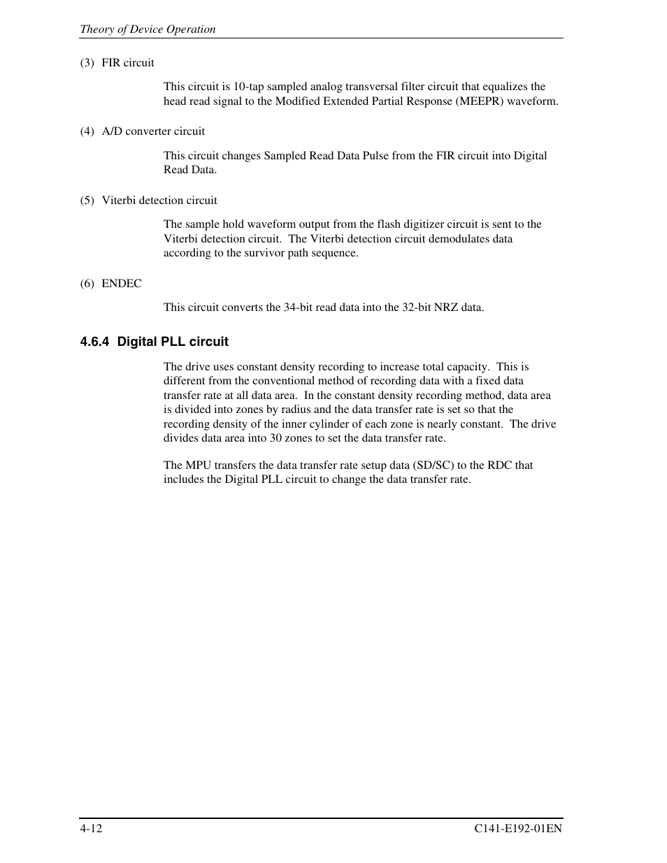 4 digital pll circuit | FUJITSU MHT2060AT User Manual | Page 64 / 256