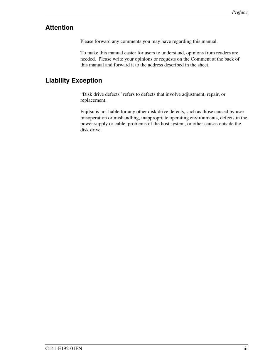 FUJITSU MHT2060AT User Manual | Page 7 / 256