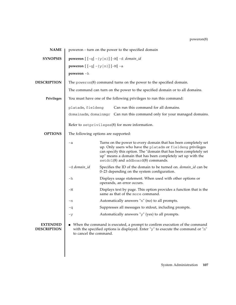 Poweron | FUJITSU M8000 User Manual | Page 129 / 518