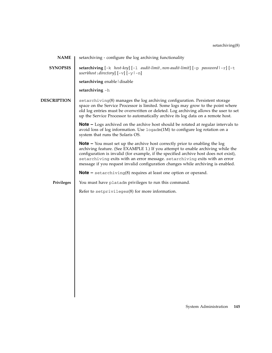 Setarchiving | FUJITSU M8000 User Manual | Page 167 / 518