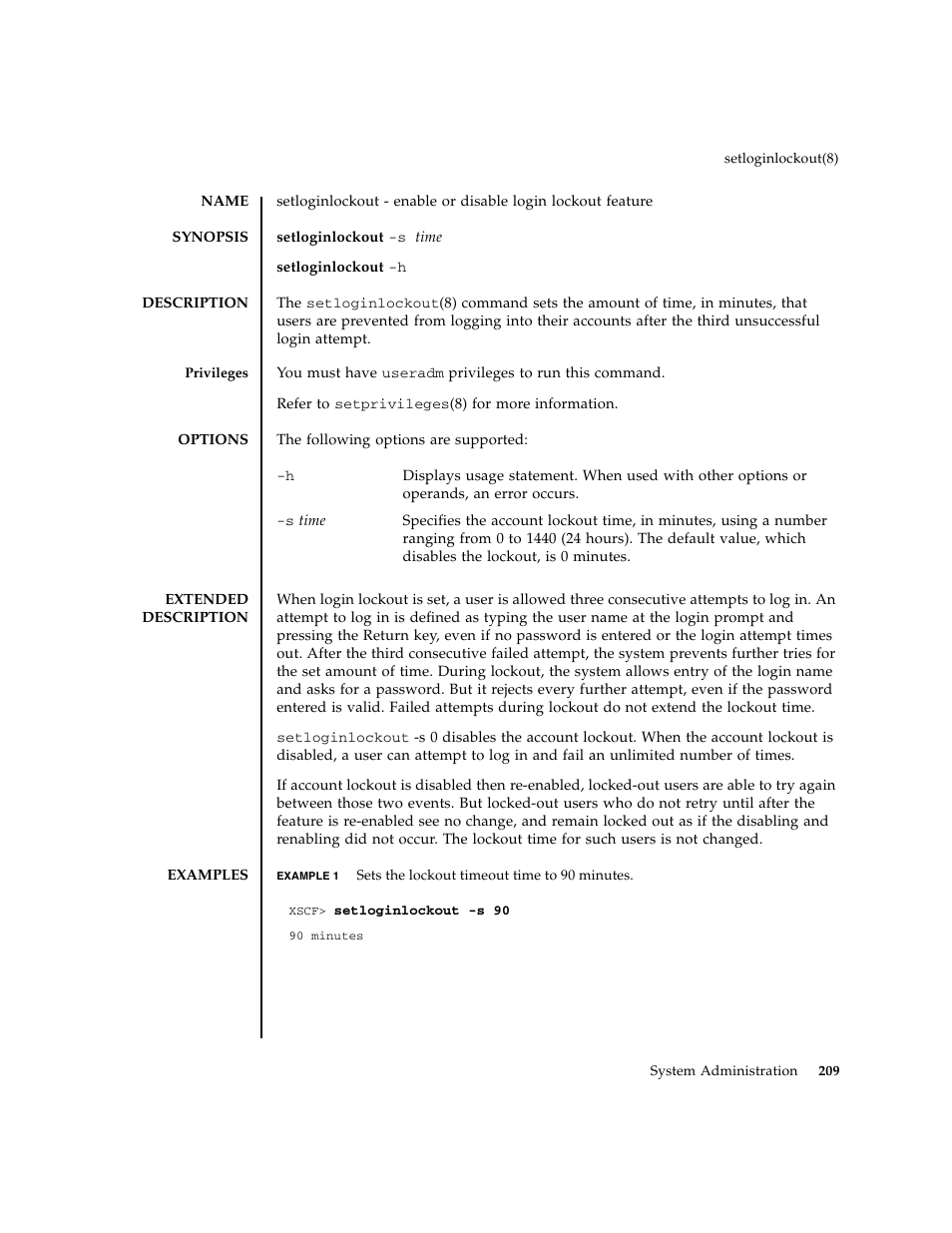 Setloginlockout | FUJITSU M8000 User Manual | Page 231 / 518