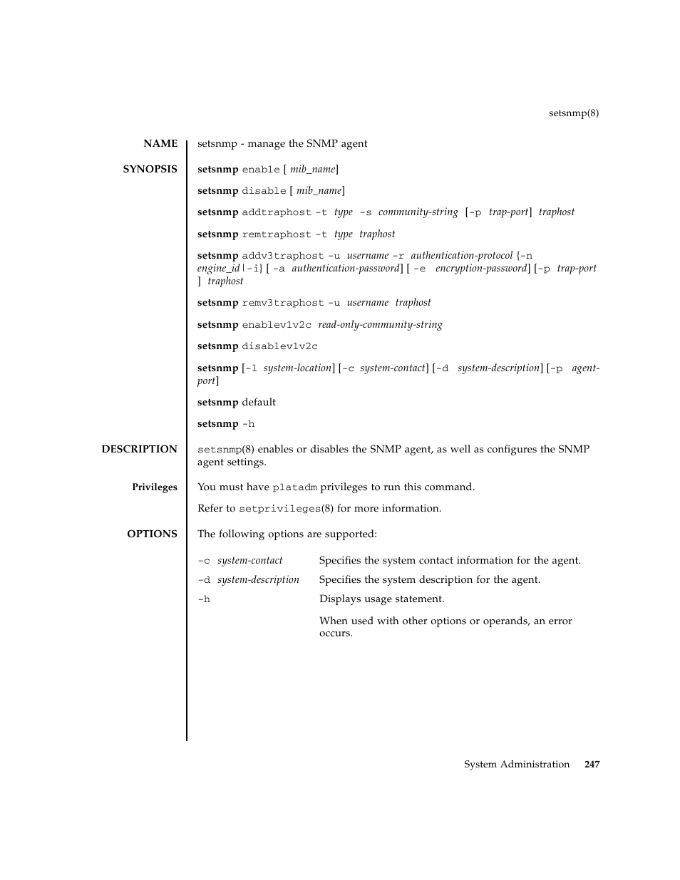 Setsnmp | FUJITSU M8000 User Manual | Page 269 / 518