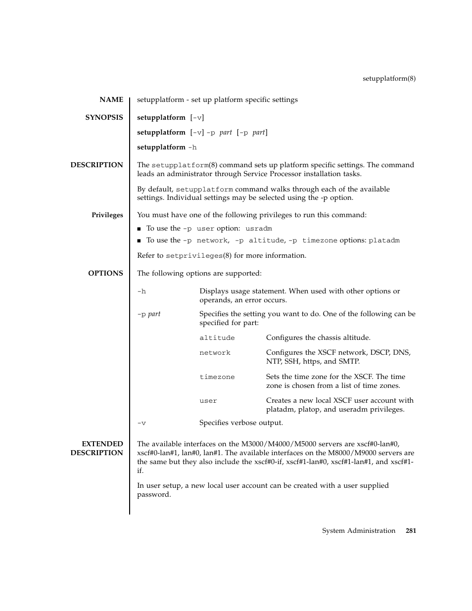 Setupplatform | FUJITSU M8000 User Manual | Page 303 / 518