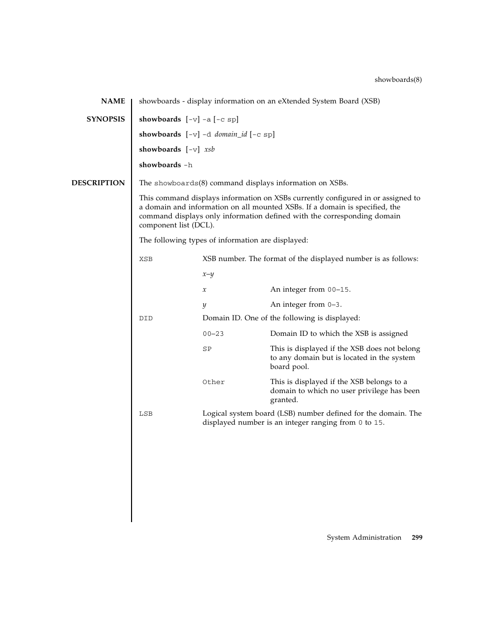 Showboards | FUJITSU M8000 User Manual | Page 321 / 518