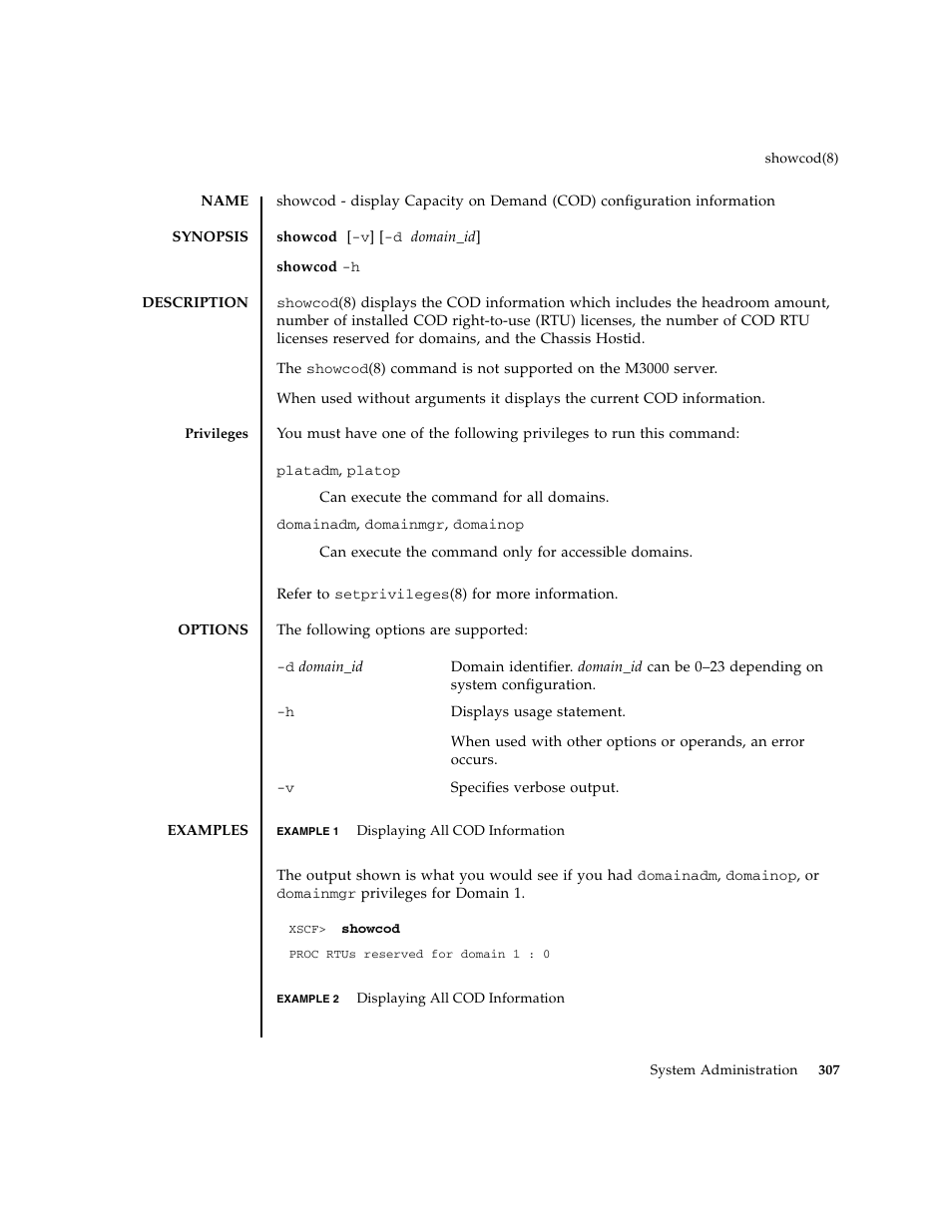 Showcod | FUJITSU M8000 User Manual | Page 329 / 518