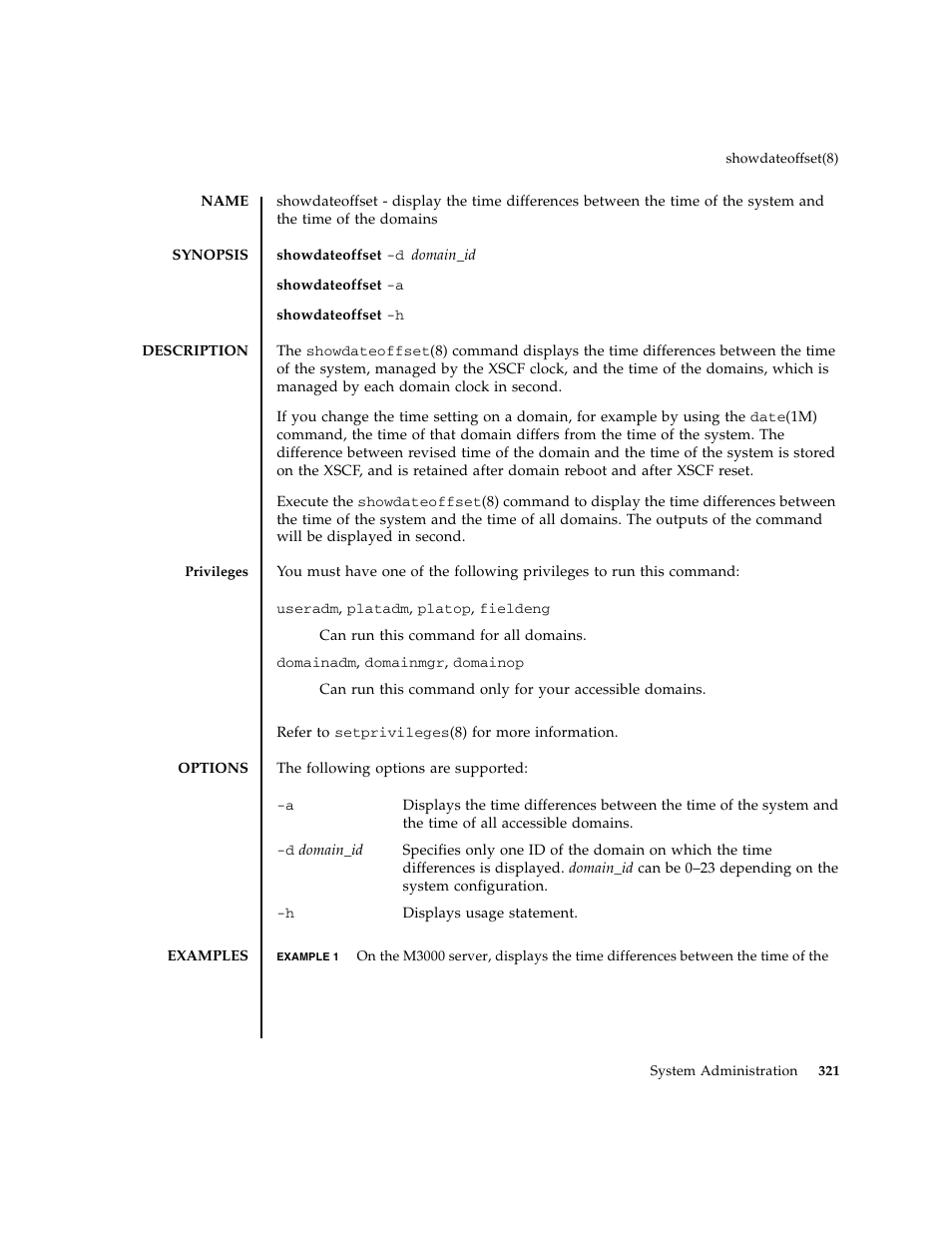 Showdateoffset | FUJITSU M8000 User Manual | Page 343 / 518