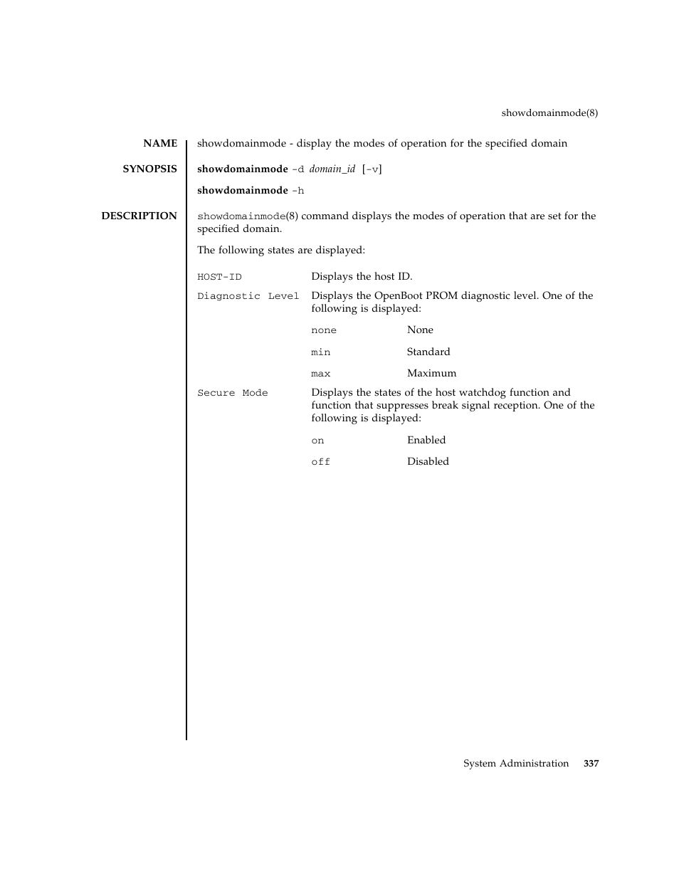 Showdomainmode | FUJITSU M8000 User Manual | Page 359 / 518