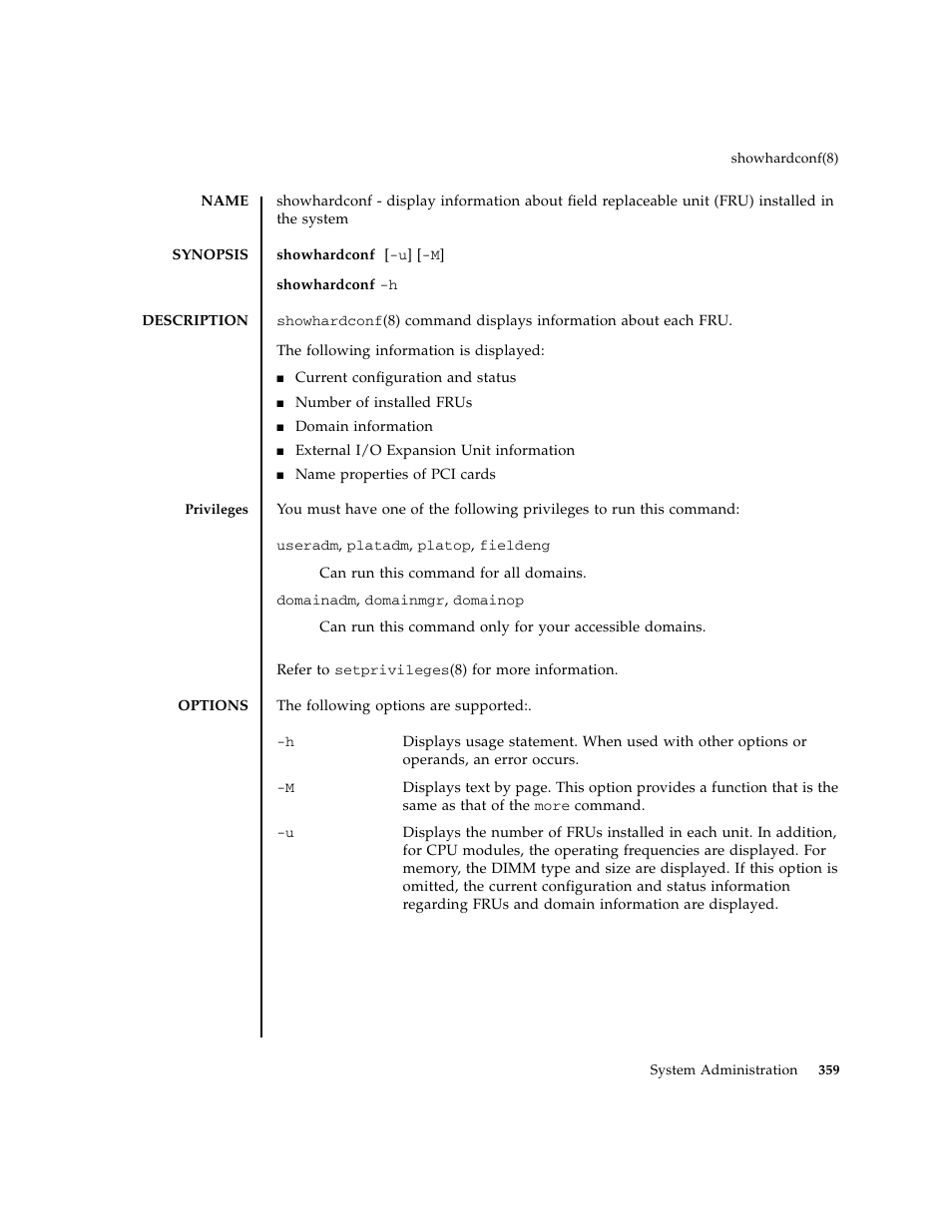 Showhardconf | FUJITSU M8000 User Manual | Page 381 / 518