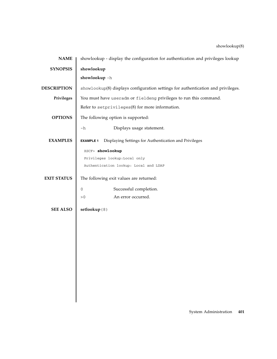 Showlookup | FUJITSU M8000 User Manual | Page 423 / 518