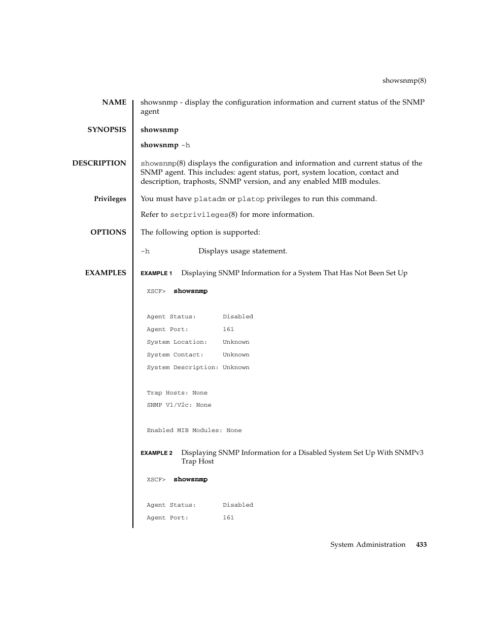 Showsnmp | FUJITSU M8000 User Manual | Page 455 / 518