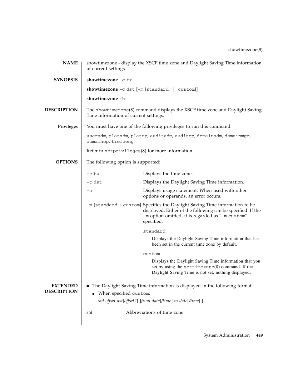 Showtimezone | FUJITSU M8000 User Manual | Page 471 / 518