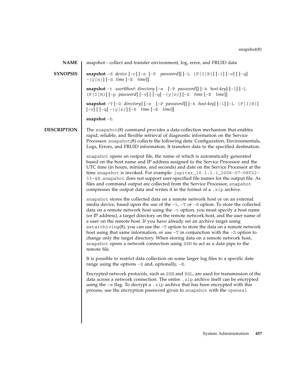 Snapshot | FUJITSU M8000 User Manual | Page 479 / 518