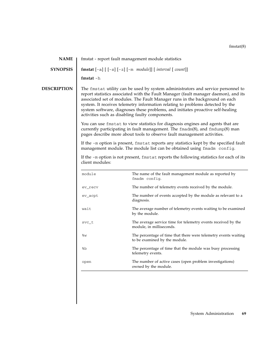 Fmstat | FUJITSU M8000 User Manual | Page 91 / 518