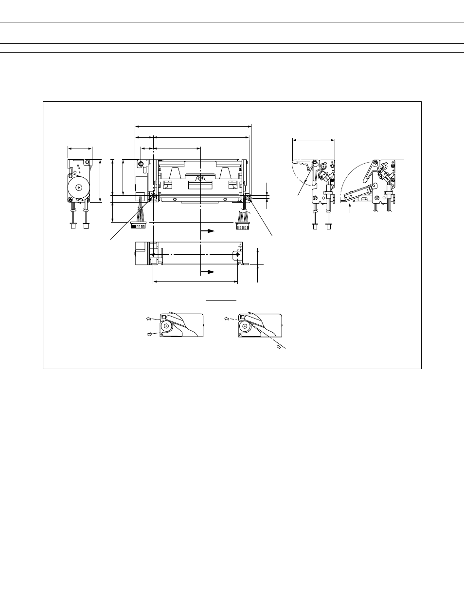 Dimensions, Printer mechanism unit: mm | FUJITSU FTP-631MCL102 User Manual | Page 4 / 6