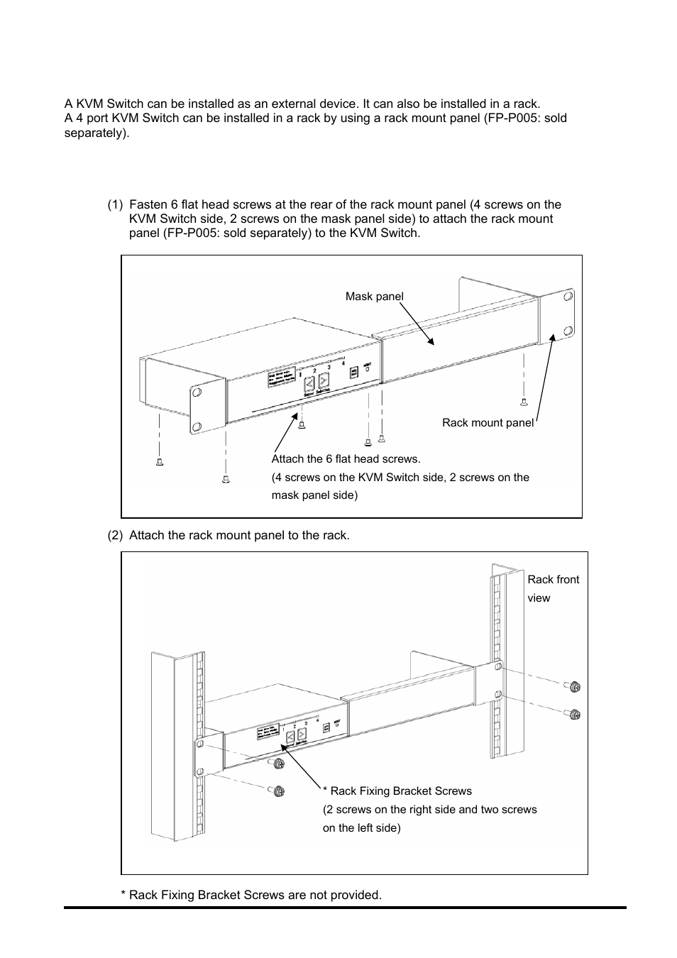 Installation | FUJITSU SERVIS KVM USB Emulation FS-1108AU/FS1108MU User Manual | Page 16 / 60