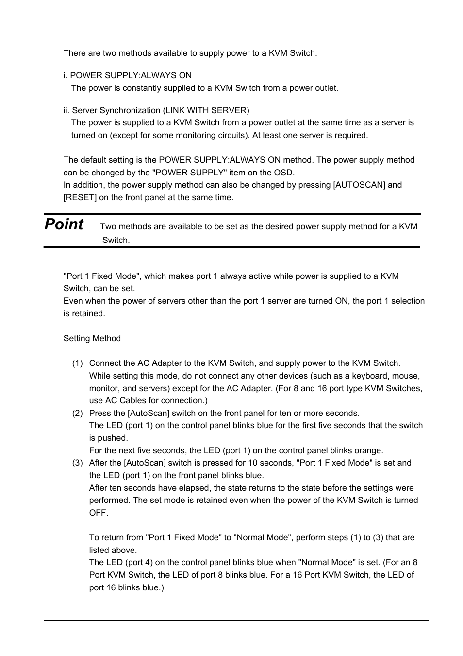 Point | FUJITSU SERVIS KVM USB Emulation FS-1108AU/FS1108MU User Manual | Page 46 / 60