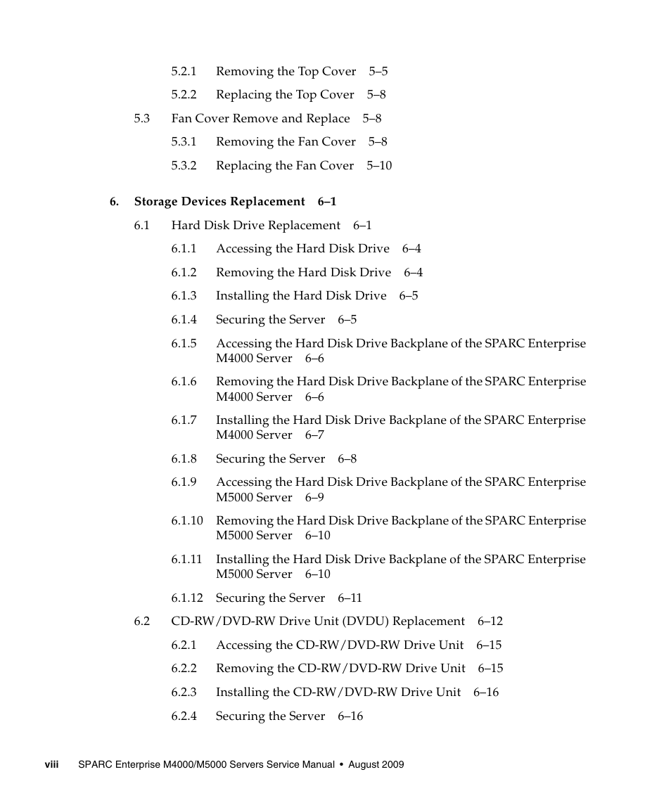FUJITSU SPARC ENTERPRISE M5000 User Manual | Page 10 / 308
