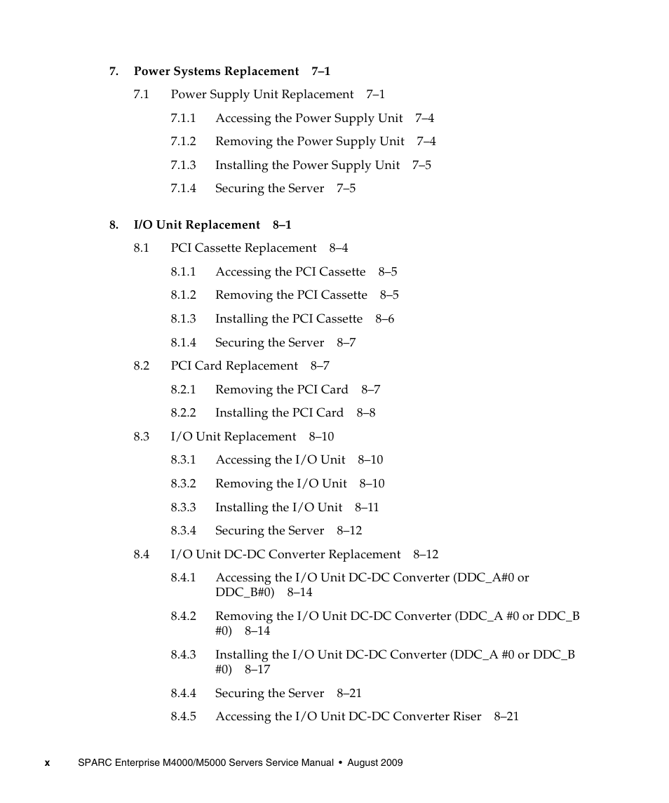 FUJITSU SPARC ENTERPRISE M5000 User Manual | Page 12 / 308