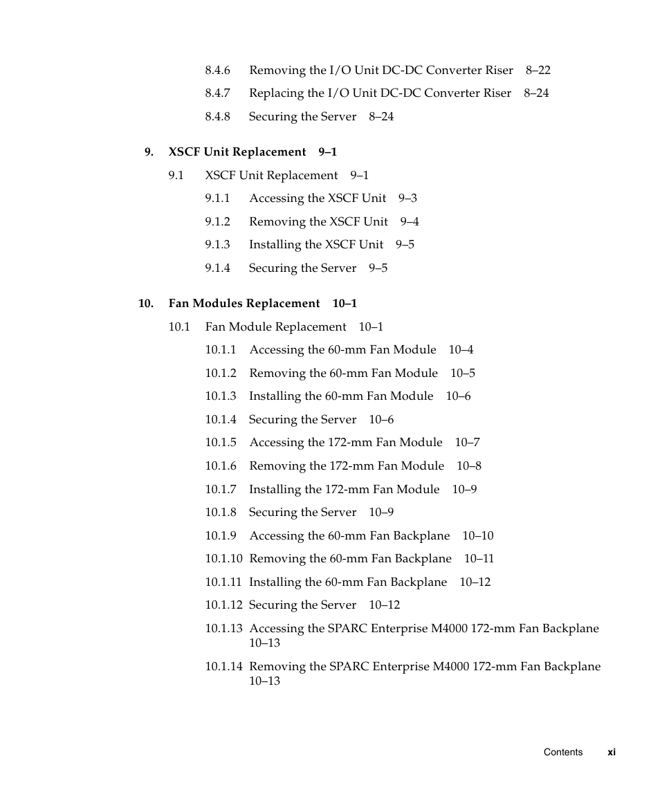 FUJITSU SPARC ENTERPRISE M5000 User Manual | Page 13 / 308