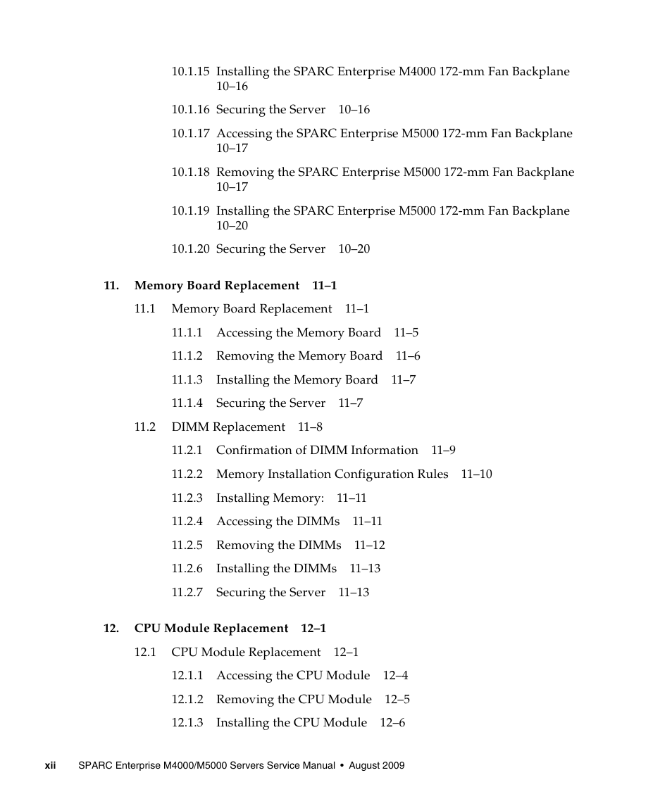 FUJITSU SPARC ENTERPRISE M5000 User Manual | Page 14 / 308