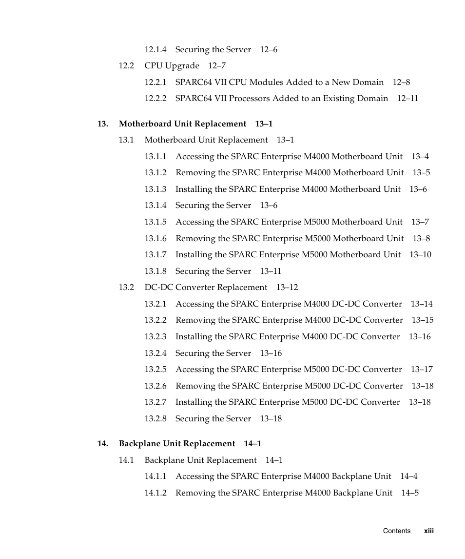FUJITSU SPARC ENTERPRISE M5000 User Manual | Page 15 / 308