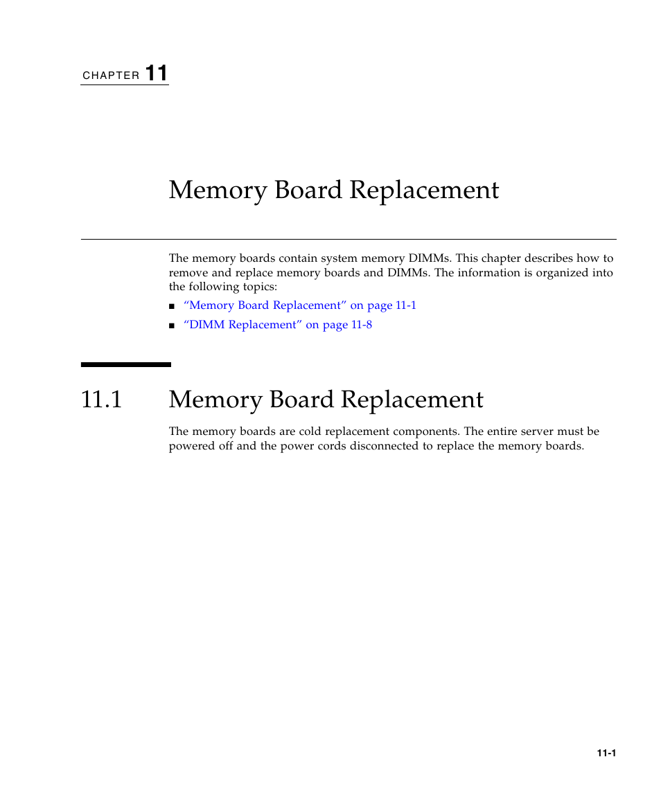 Memory board replacement, 1 memory board replacement | FUJITSU SPARC ENTERPRISE M5000 User Manual | Page 197 / 308