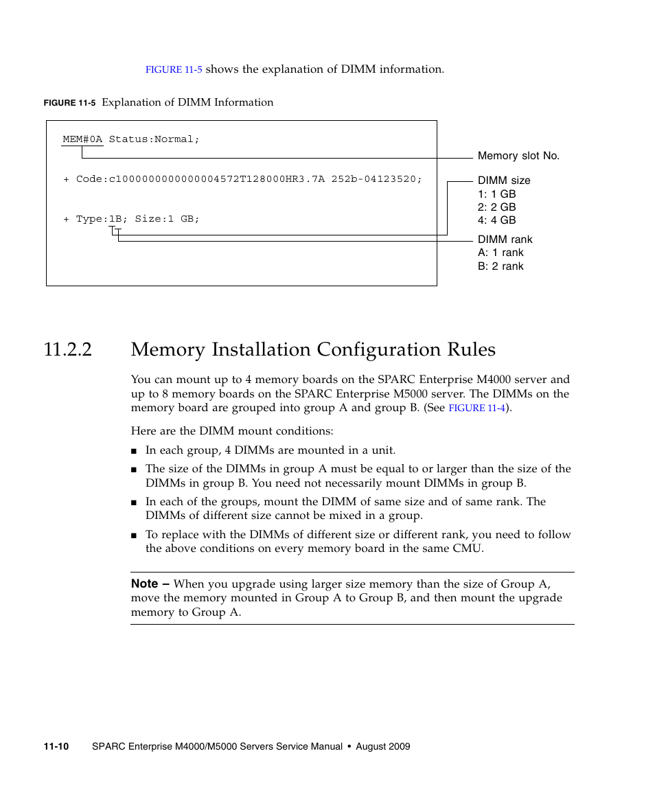 2 memory installation configuration rules, Memory installation configuration rules | FUJITSU SPARC ENTERPRISE M5000 User Manual | Page 206 / 308