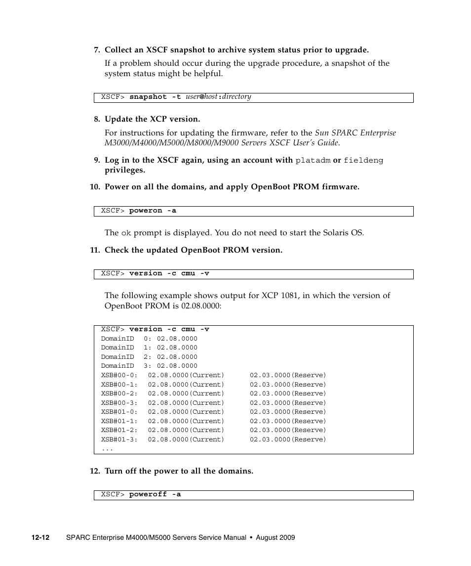 FUJITSU SPARC ENTERPRISE M5000 User Manual | Page 222 / 308