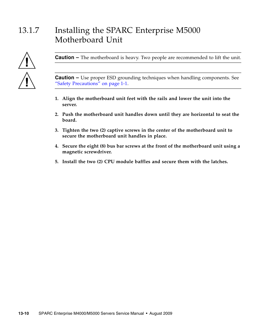 Installing the sparc | FUJITSU SPARC ENTERPRISE M5000 User Manual | Page 236 / 308