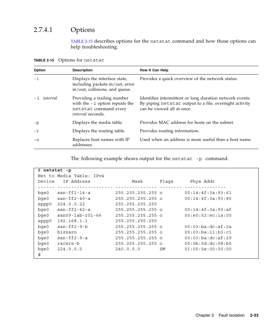 1 options, Options | FUJITSU SPARC ENTERPRISE M5000 User Manual | Page 71 / 308