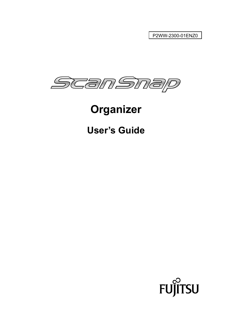 FUJITSU SCANSNAP P2WW-2300-01ENZ0 User Manual | 81 pages