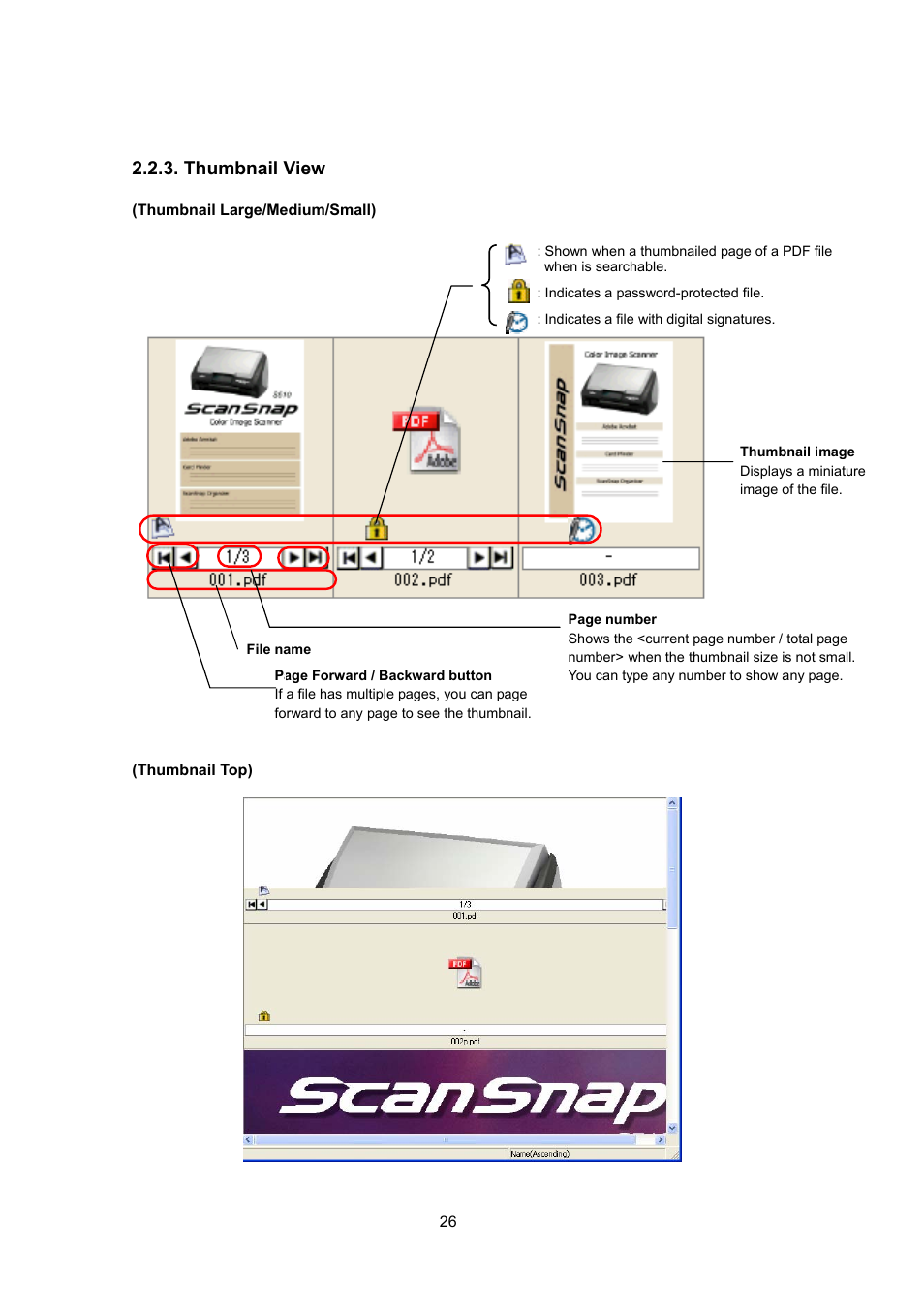 Thumbnail view | FUJITSU SCANSNAP P2WW-2300-01ENZ0 User Manual | Page 28 / 81