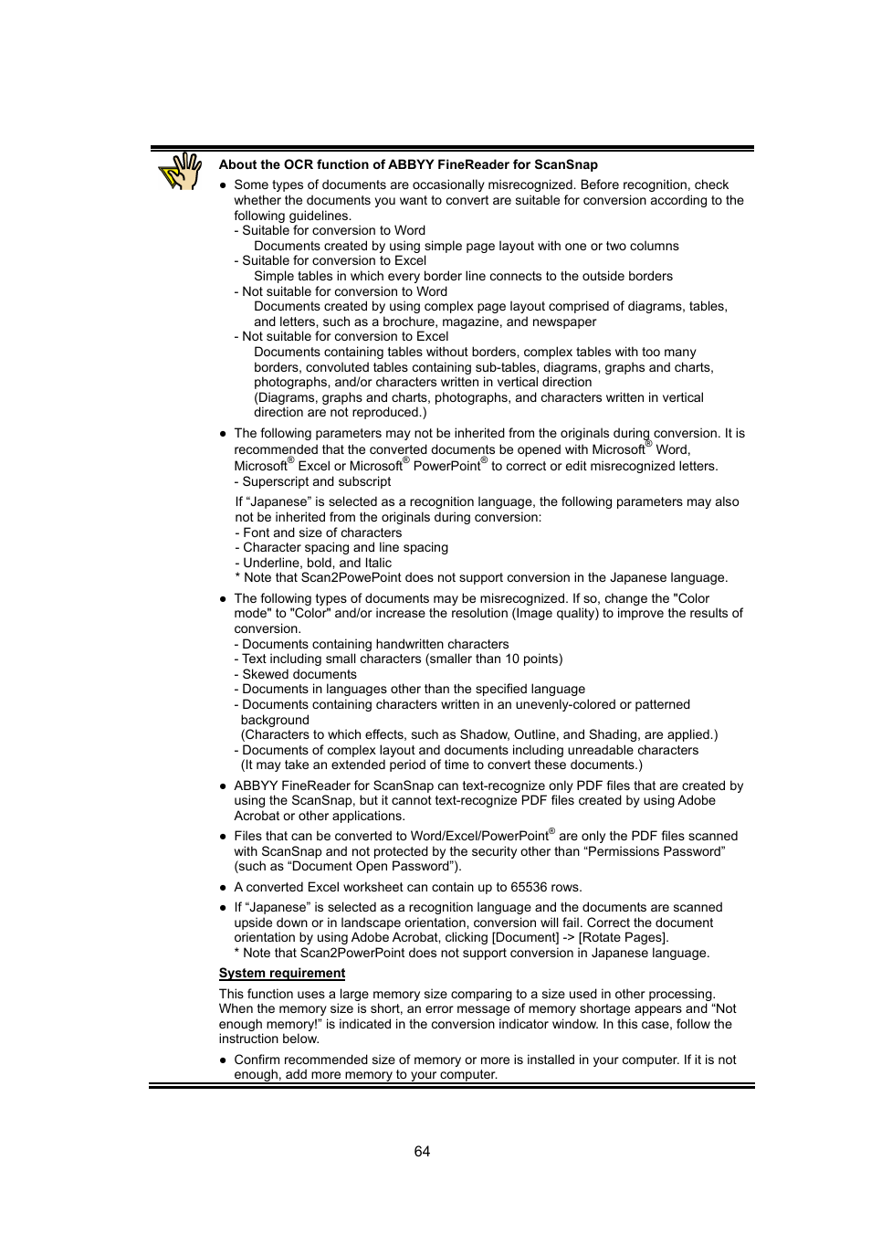 FUJITSU SCANSNAP P2WW-2300-01ENZ0 User Manual | Page 66 / 81
