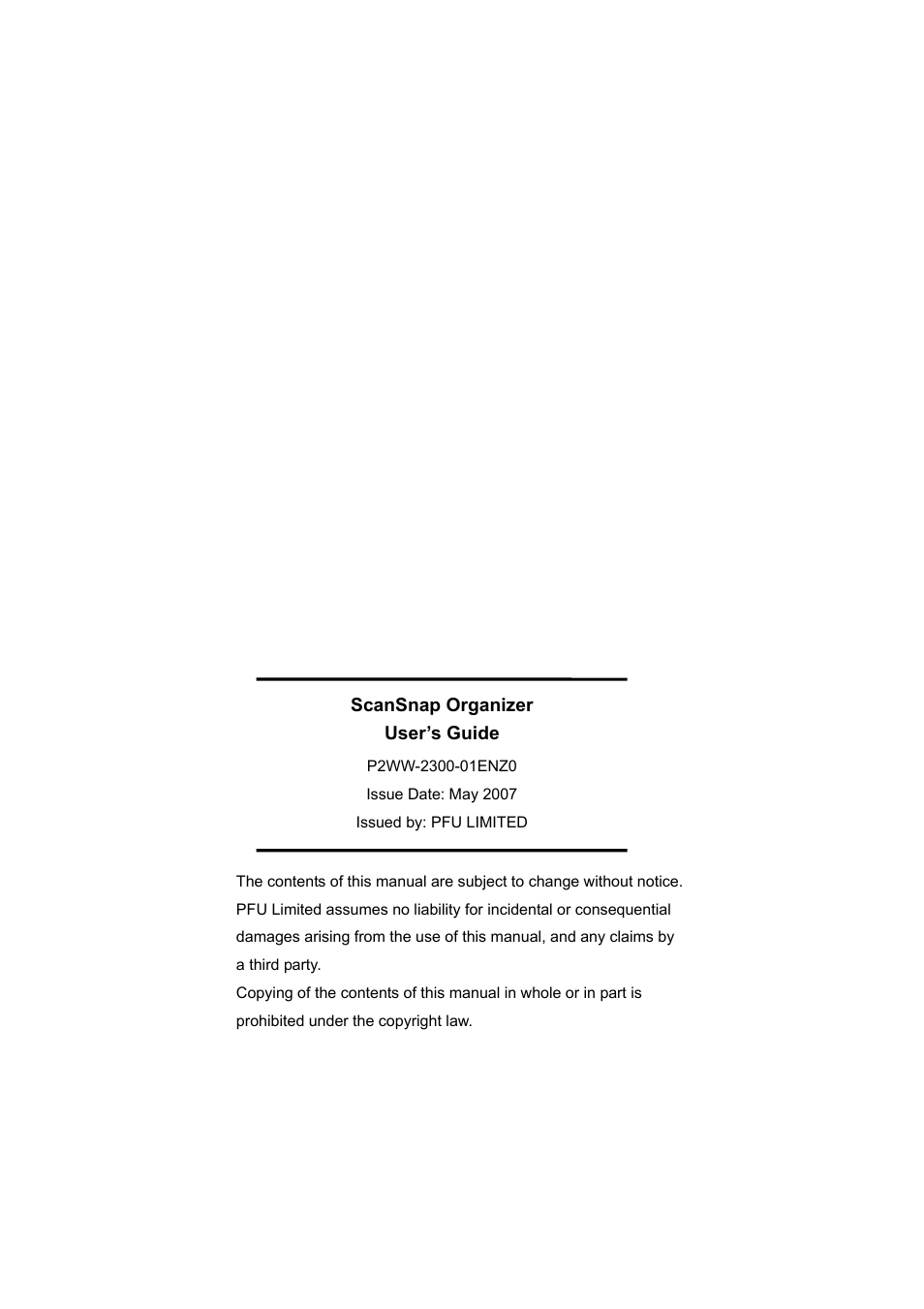 FUJITSU SCANSNAP P2WW-2300-01ENZ0 User Manual | Page 81 / 81